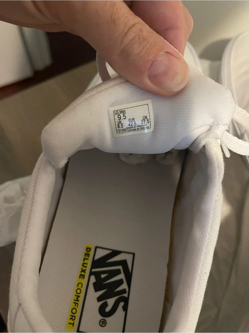 Vans White Men's Low-Top Canvas Sneakers
